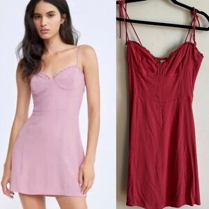 Aritzia Mini Dress in Pink and Red